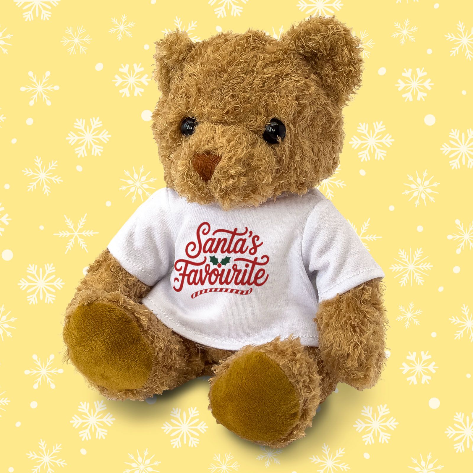 SANTA'S FAVOURITE - Teddy Bear - Cute Cuddly Soft Adorable - Xmas Gift Present
