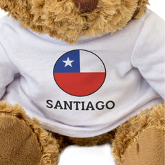 SANTIAGO (CHILE FLAG ROUNDEL) - Teddy Bear - Cute Funny - Souvenir Gift Present