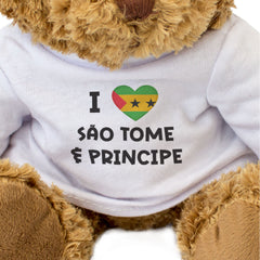 I Love São Tome & Principe Flag - Teddy Bear