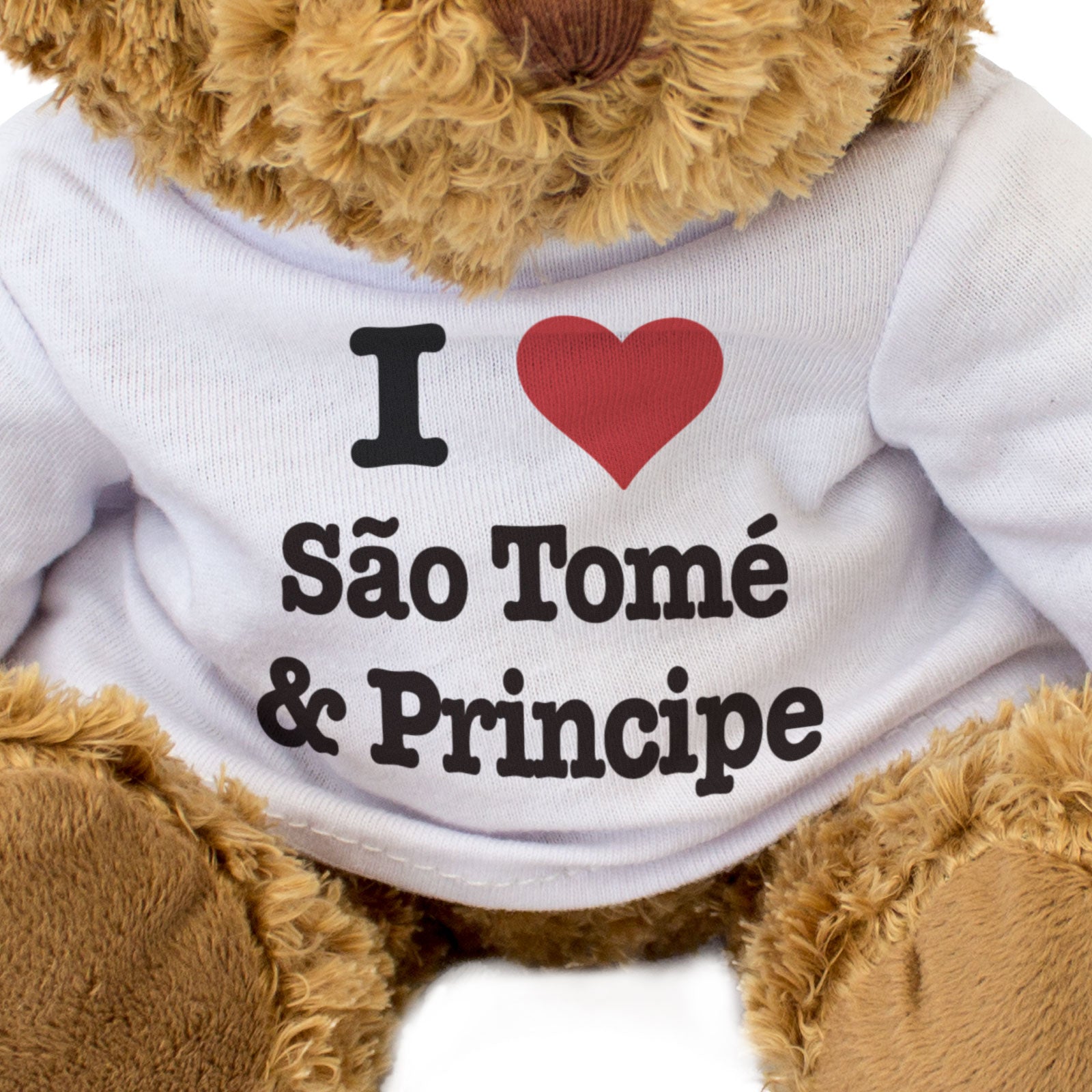 I LOVE SÃO TOMÉ & PRINCIPE - Teddy Bear - Cute Cuddly Soft - Gift Present