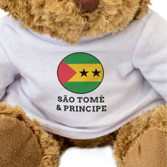 SÃO TOMÉ & PRINCIPE FLAG ROUNDEL - Teddy Bear - Cute Cuddly Soft - Gift Present