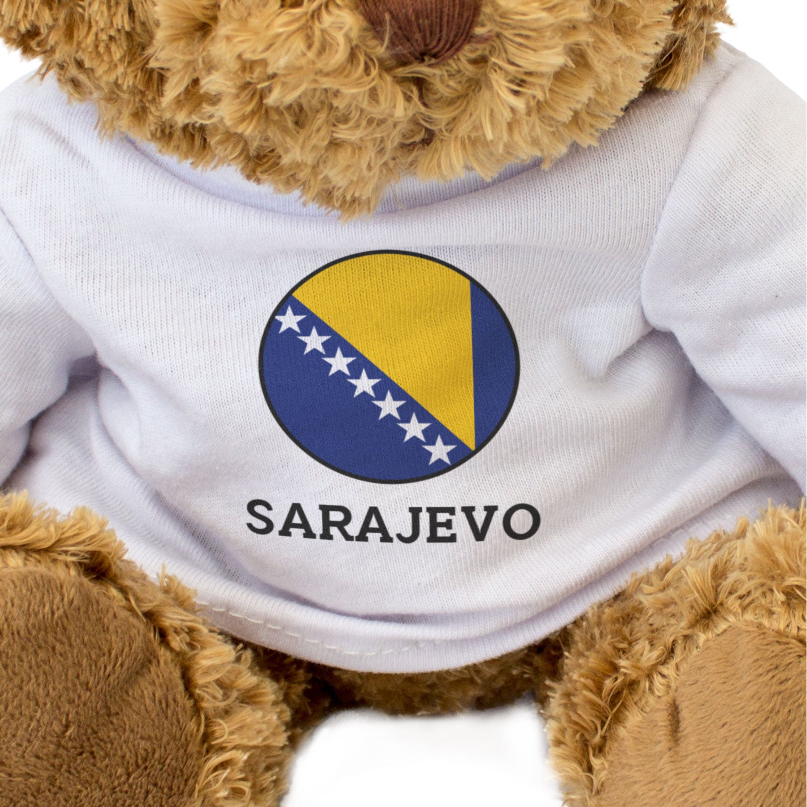 SARAJEVO (BOSNIA FLAG ROUNDEL) - Teddy Bear - Funny Souvenir Gift Present