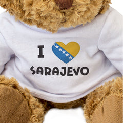 I LOVE SARAJEVO (BOSNIA & HERZEGOVINA FLAG) - Teddy Bear - Gift Present