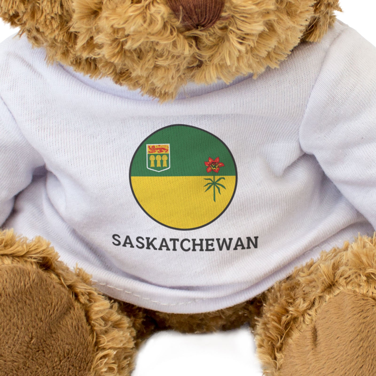 SASKATCHEWAN FLAG ROUNDEL - Teddy Bear - Funny Canada Souvenir Gift Present