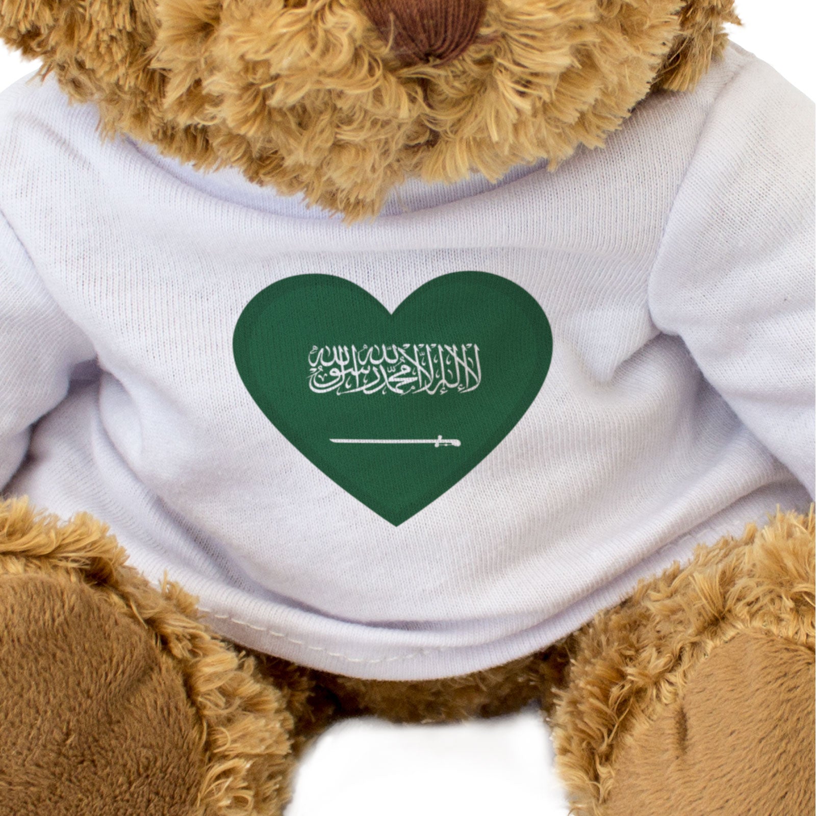 SAUDI ARABIA FLAG HEART - Teddy Bear - Cute Funny - Souvenir Gift Present