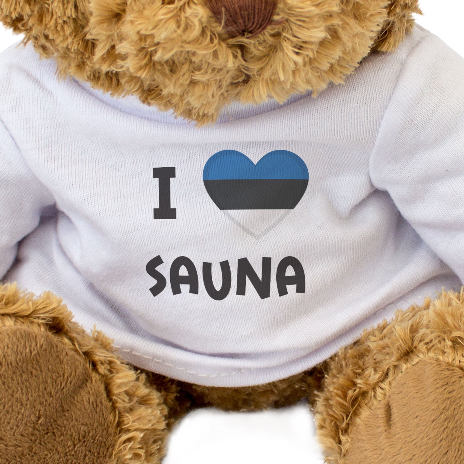 I LOVE SAUNA (ESTONIA FLAG) - Teddy Bear - Cute Funny Souvenir Gift Present