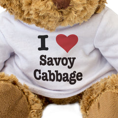 I LOVE SAVOY CABBAGE - Teddy Bear - Cute Cuddly Soft - Funny Gift Present