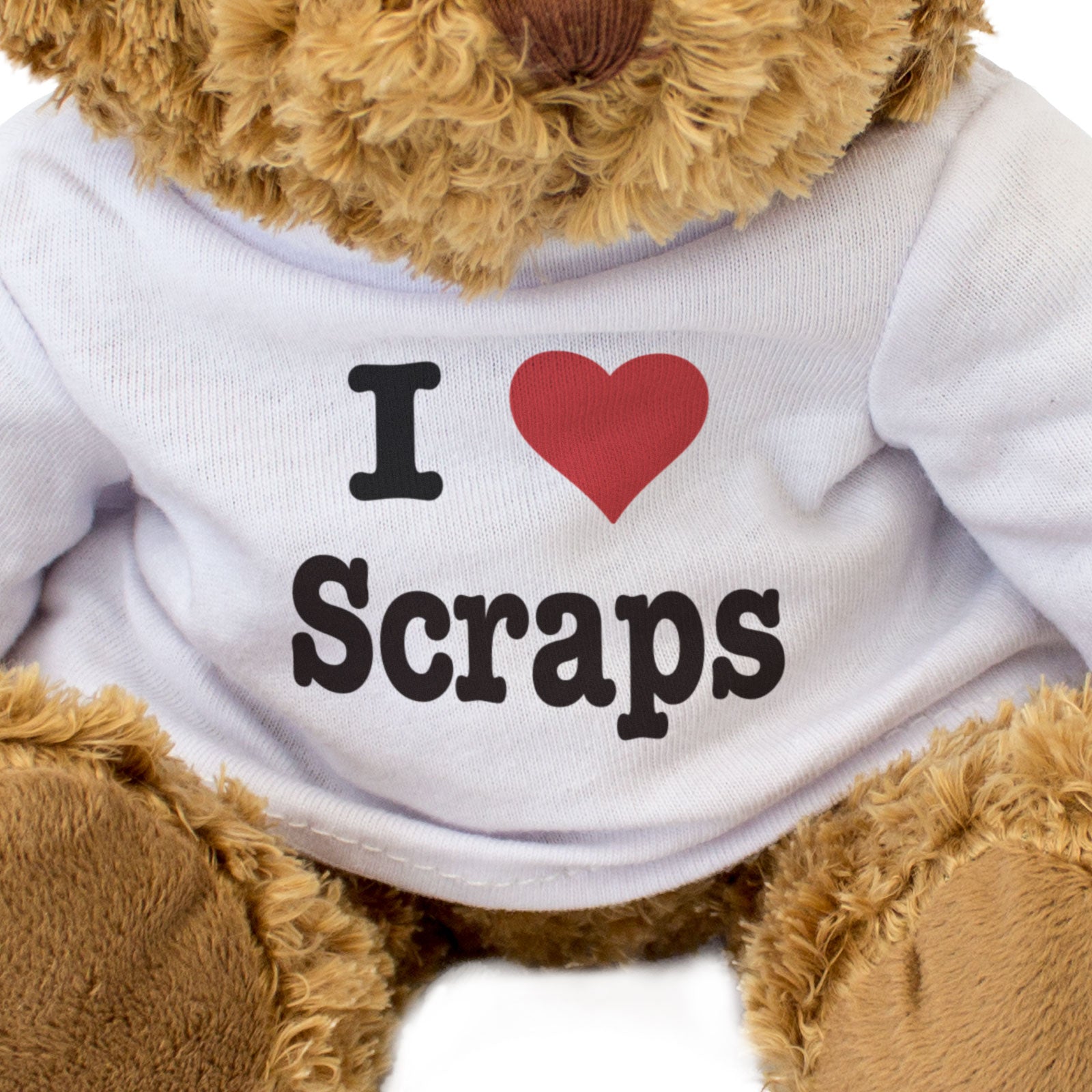 I LOVE SCRAPS - Teddy Bear - Cute Cuddly Soft Adorable - Gift Present