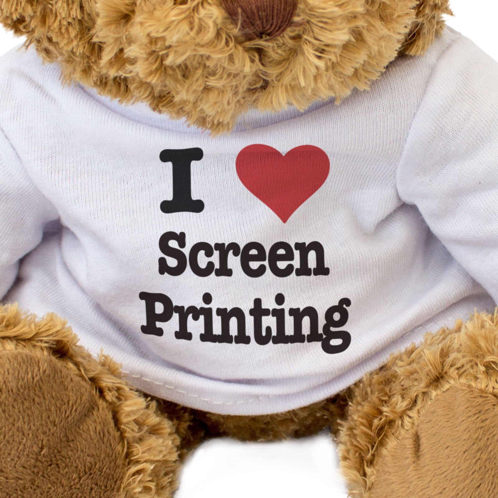 I LOVE SCREEN PRINTING - Teddy Bear - Cute Funny - Arts & Crafts Gift Present