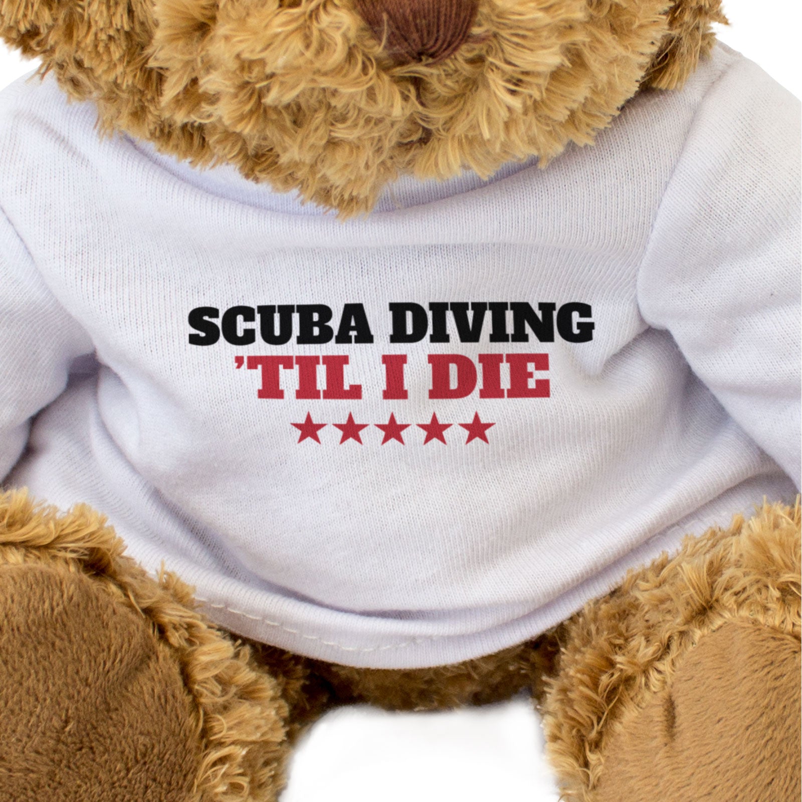 SCUBA DIVING TIL I DIE - Teddy Bear - Cute Funny Soft - Scuba Diver Gift Present