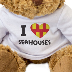 I LOVE SEAHOUSES (NORTHUMBERLAND FLAG) - Teddy Bear - Cute - Funny Gift Present