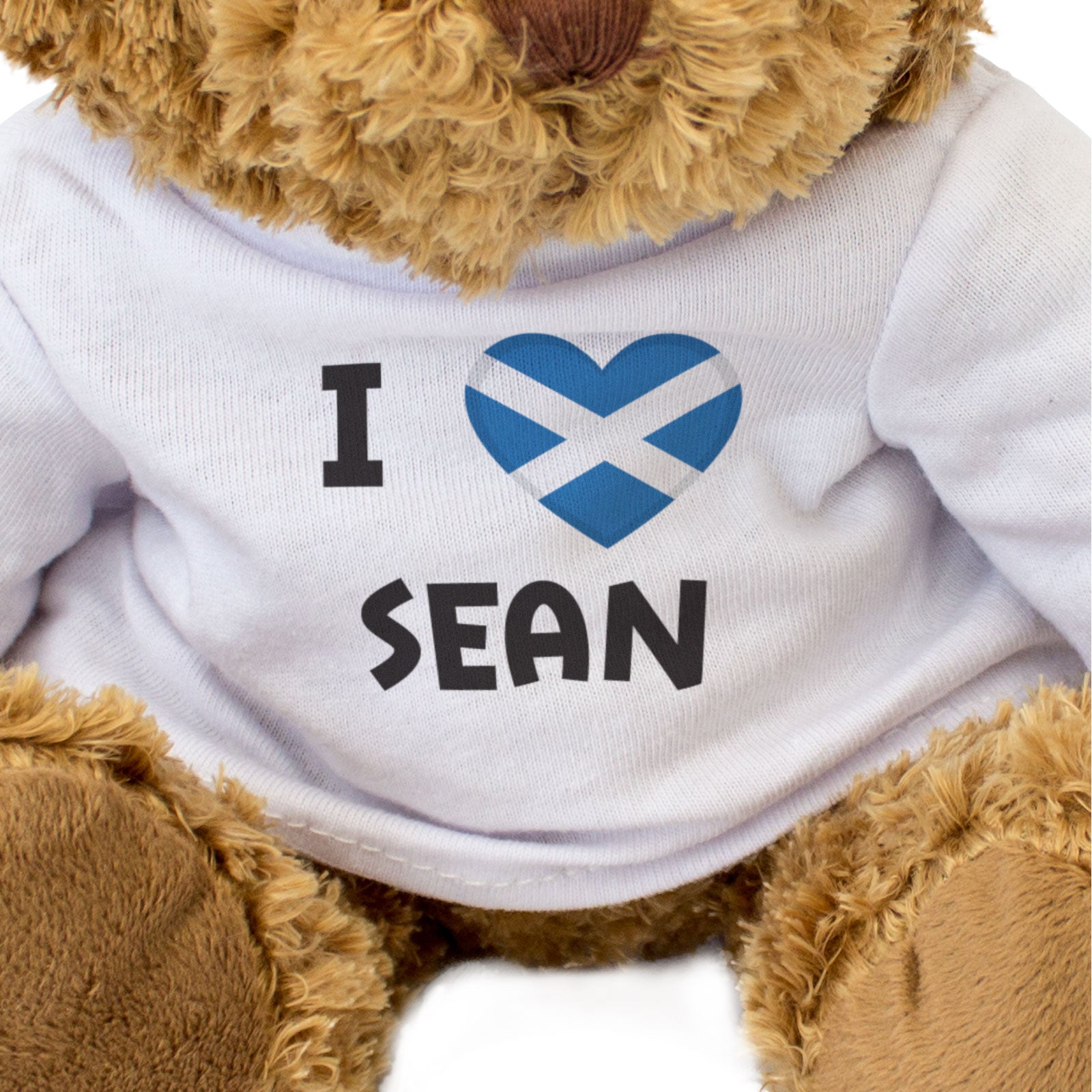 I LOVE SEAN (SCOTLAND FLAG) - Teddy Bear - Cute - Funny Scottish Gift Present
