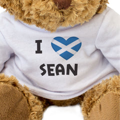 I LOVE SEAN (SCOTLAND FLAG) - Teddy Bear - Cute - Funny Scottish Gift Present
