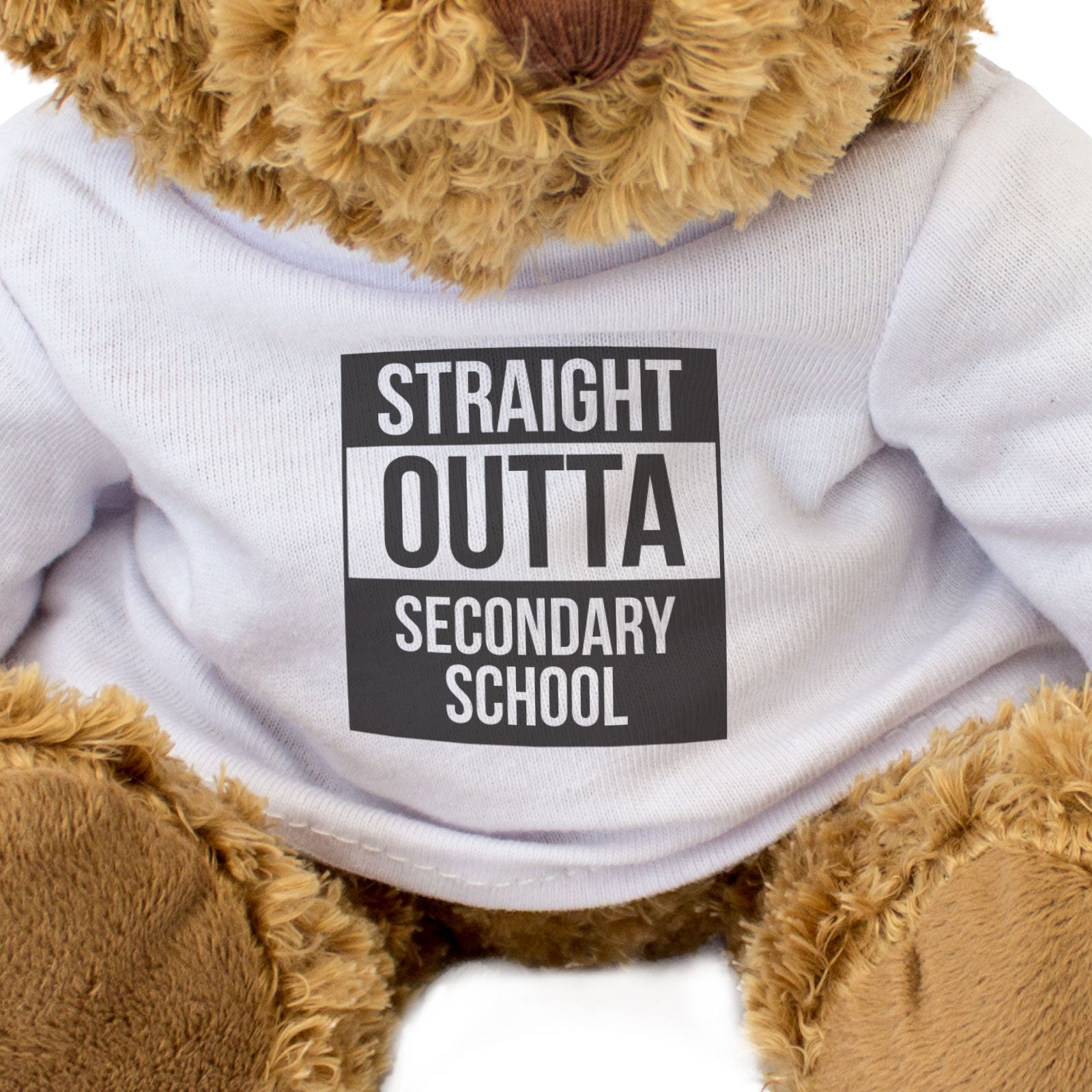 STRAIGHT OUTTA SECONDARY SCHOOL - Teddy Bear - Cute Funny - Gift Present - Image 3