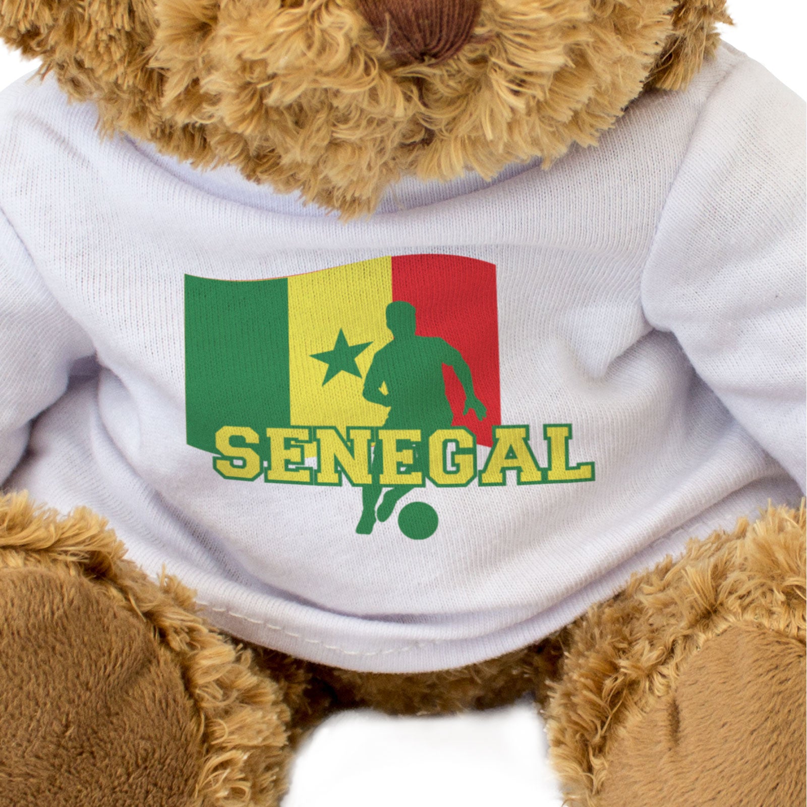 SENEGAL FLAG (FOOTBALL) - Teddy Bear - Cute - Senegalese Soccer Fan Gift Present