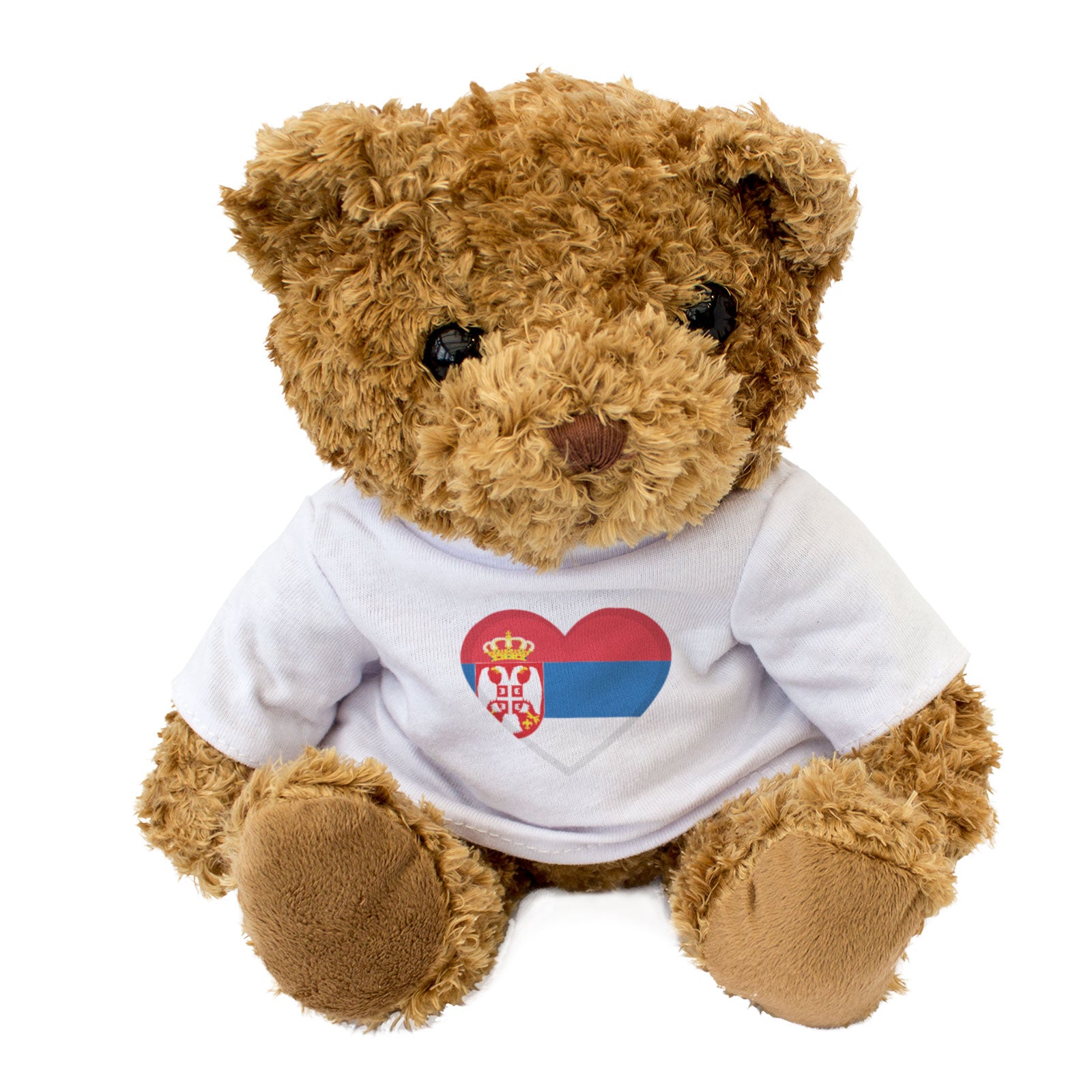 SERBIA FLAG HEART - Teddy Bear - Cute Cuddly Soft - Serbian Gift Present