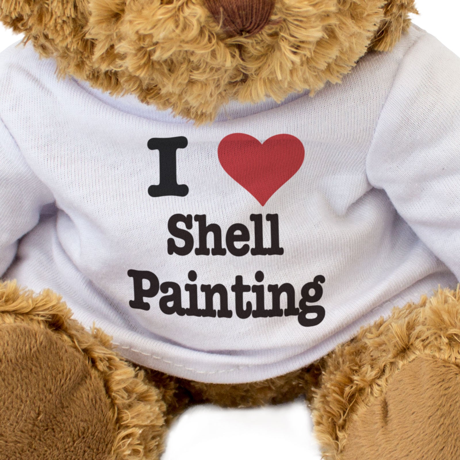 I LOVE SHELL PAINTING - Teddy Bear - Cute Funny - Arts & Crafts Gift Present