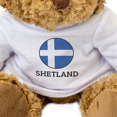 SHETLAND FLAG ROUNDEL - Teddy Bear - Cute Cuddly Soft - Scotland Gift Present