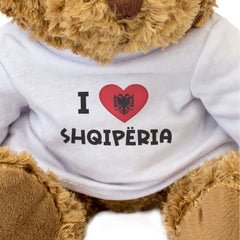 I Love Shqipëria Flag - Teddy Bear - Albania Fan Gift Present