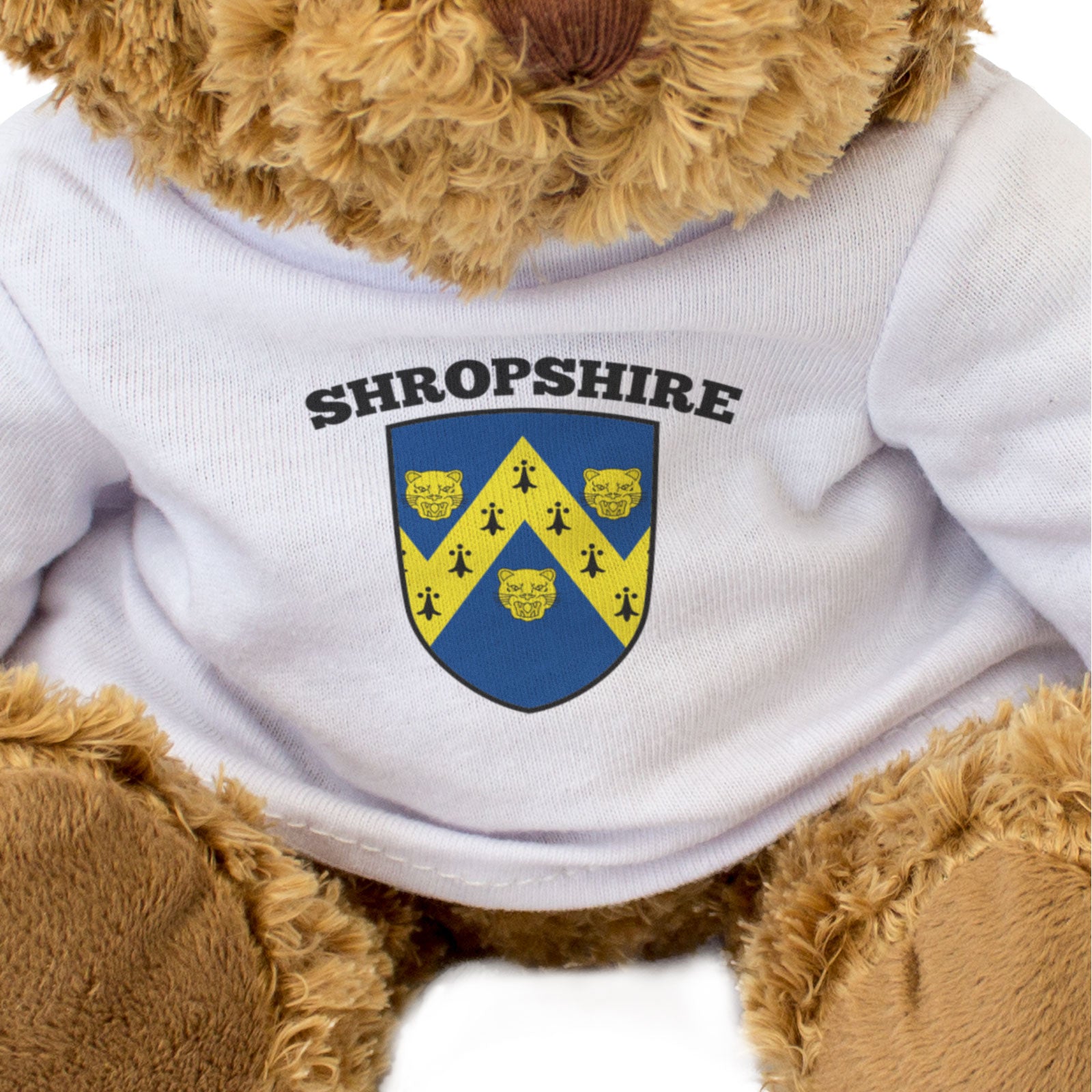 SHROPSHIRE COUNTY FLAG - Teddy Bear - Cute Cuddly Soft - Gift Present