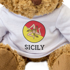 SICILY FLAG ROUNDEL - Teddy Bear - Cute Funny - Italy Souvenir Gift Present