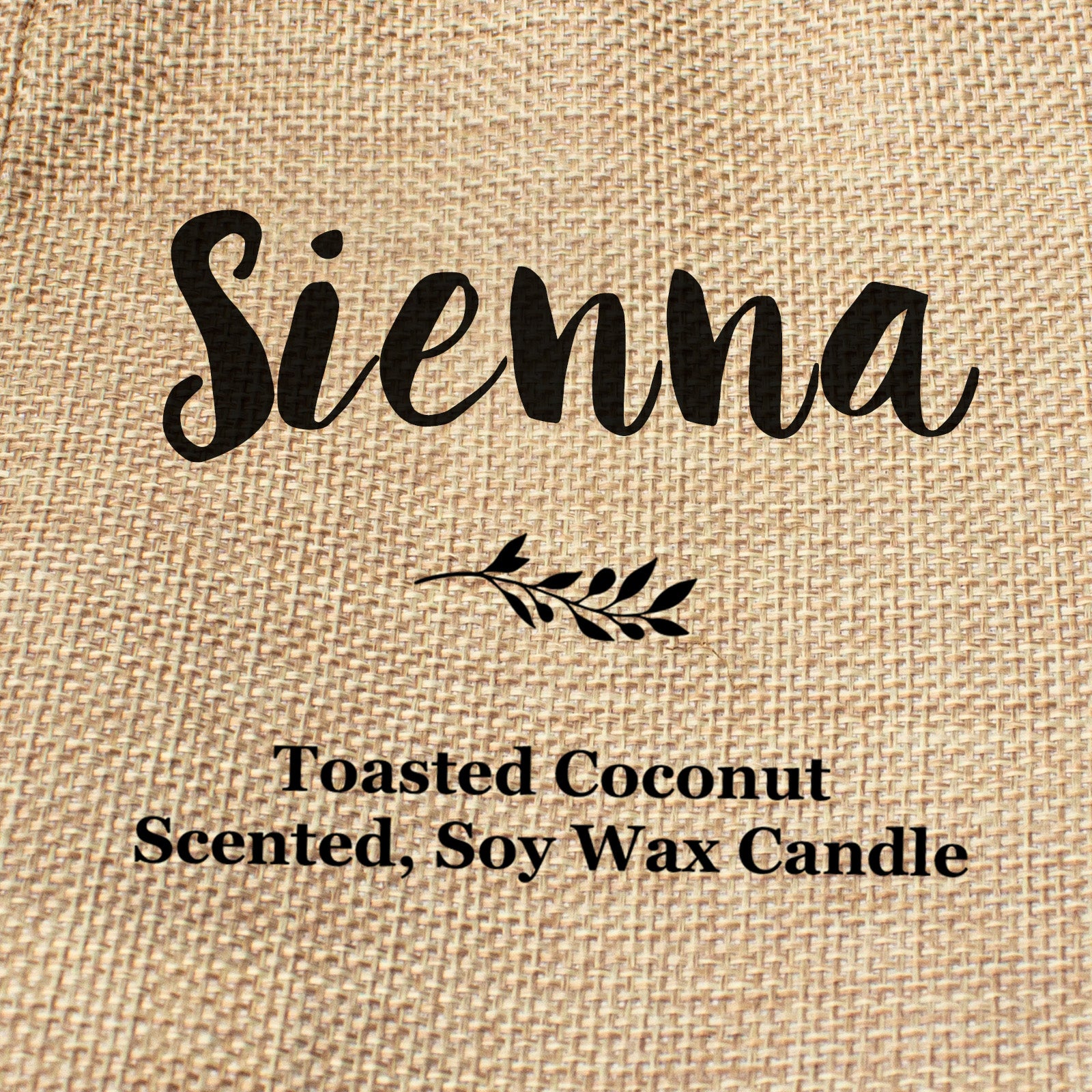 Sienna personalised faux-burlap candle gift bag
