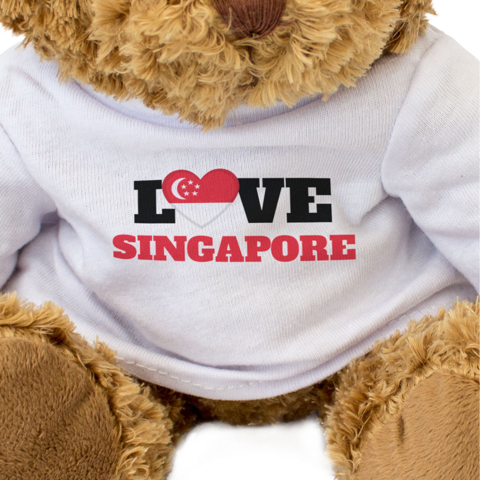 LOVE SINGAPORE (FLAG HEART) - Teddy Bear - Cute Funny - Souvenir Gift Present