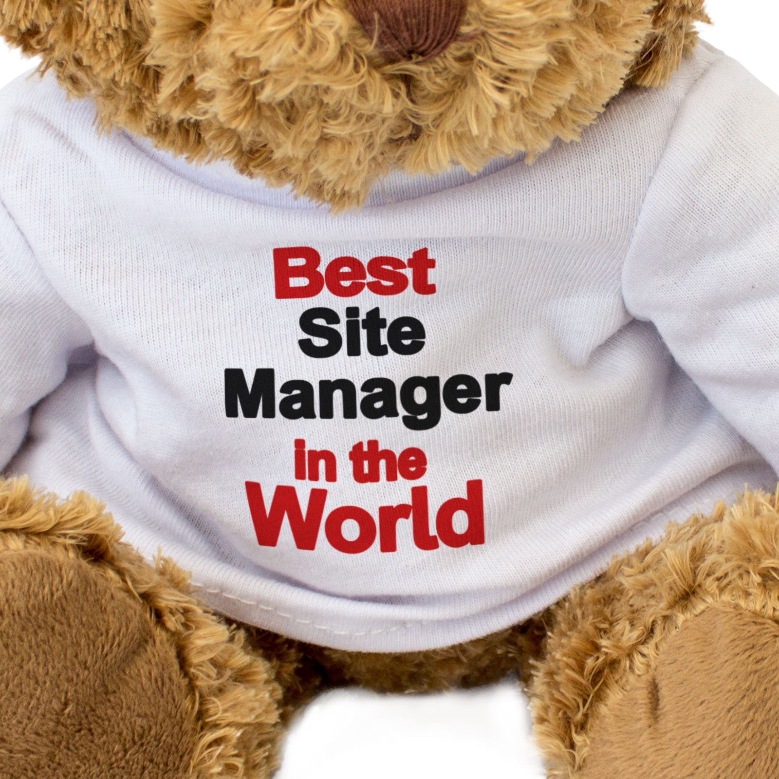 BEST SITE MANAGER IN THE WORLD - Teddy Bear - Cute Cuddly - Gift Present