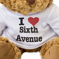 I LOVE SIXTH AVENUE - Teddy Bear - Cute Cuddly Soft - New York Gift Present