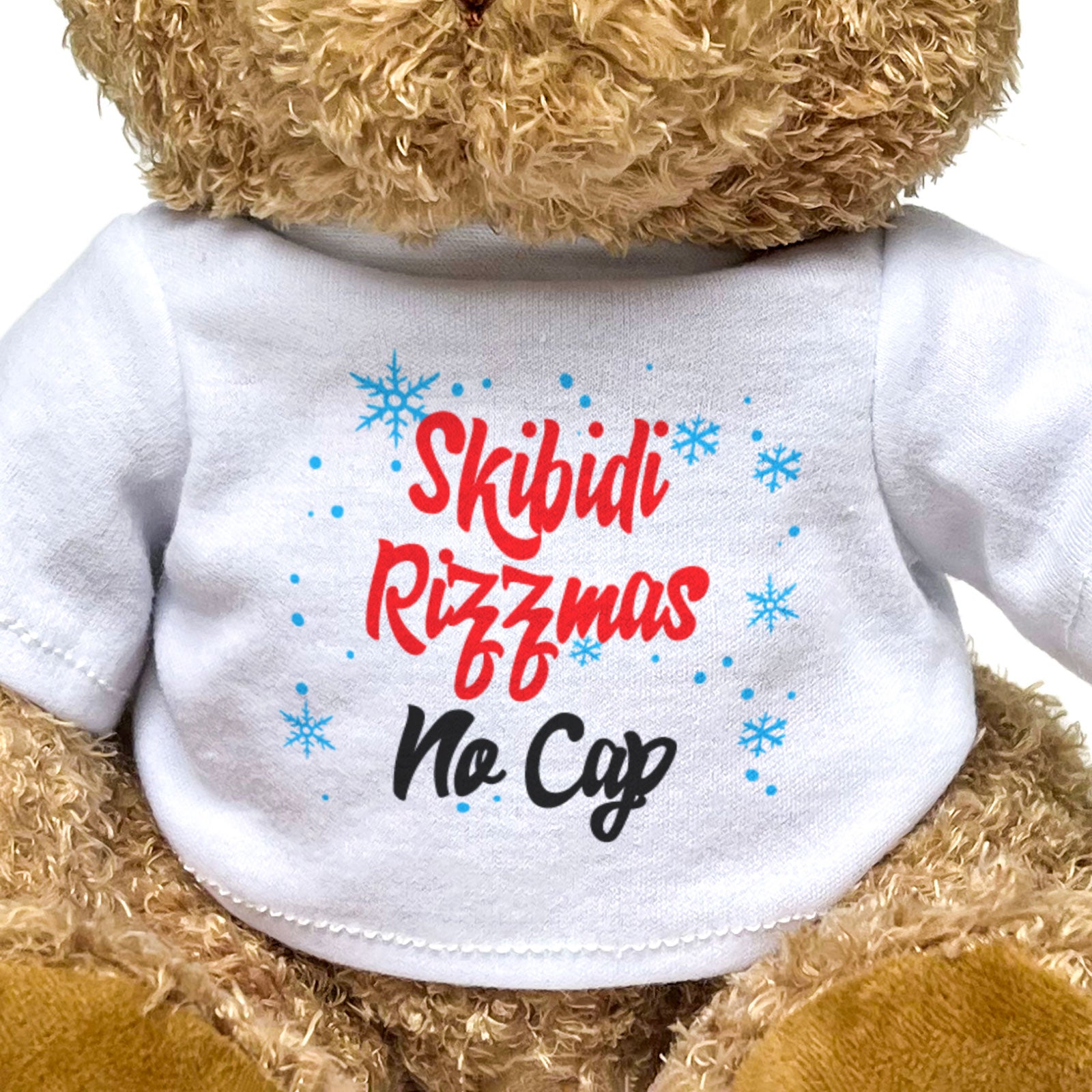 SKIBIDI RIZZMAS NO CAP - Teddy Bear - Funny - Gen Z Gen Alpha Xmas Gift Present