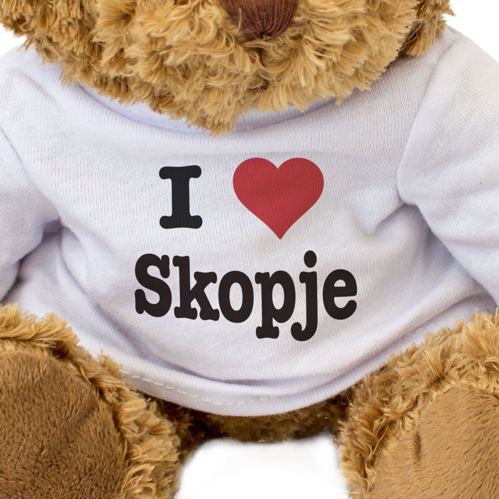 I LOVE SKOPJE - Teddy Bear - Cute Funny North Macedonia Souvenir Gift Present