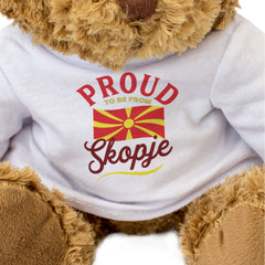 PROUD TO BE FROM SKOPJE - Teddy Bear - North Macedonia Souvenir Gift Present