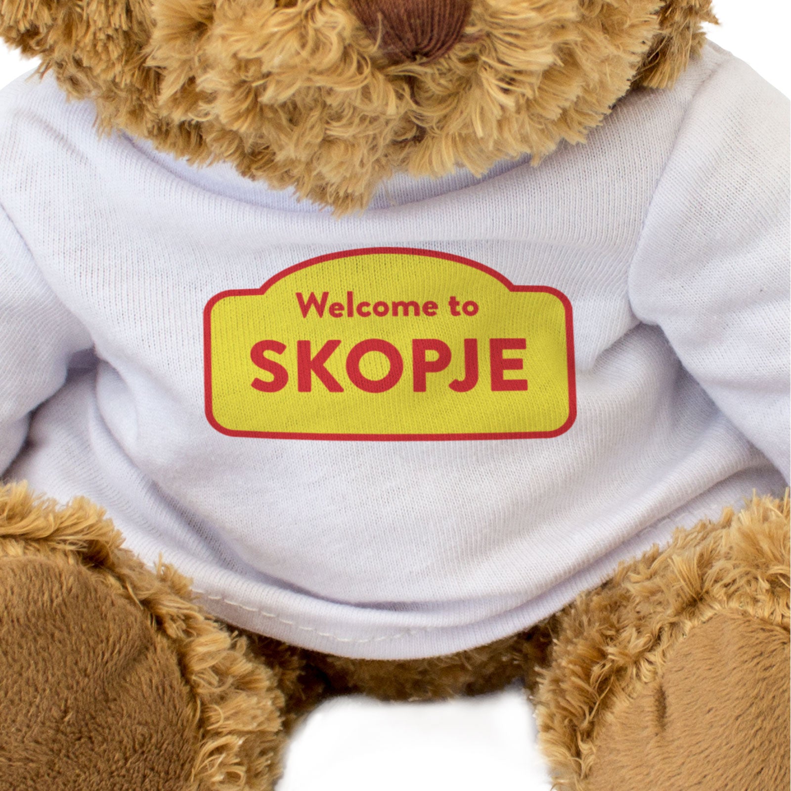 WELCOME TO SKOPJE - Teddy Bear - Funny North Macedonia Souvenir Gift Present