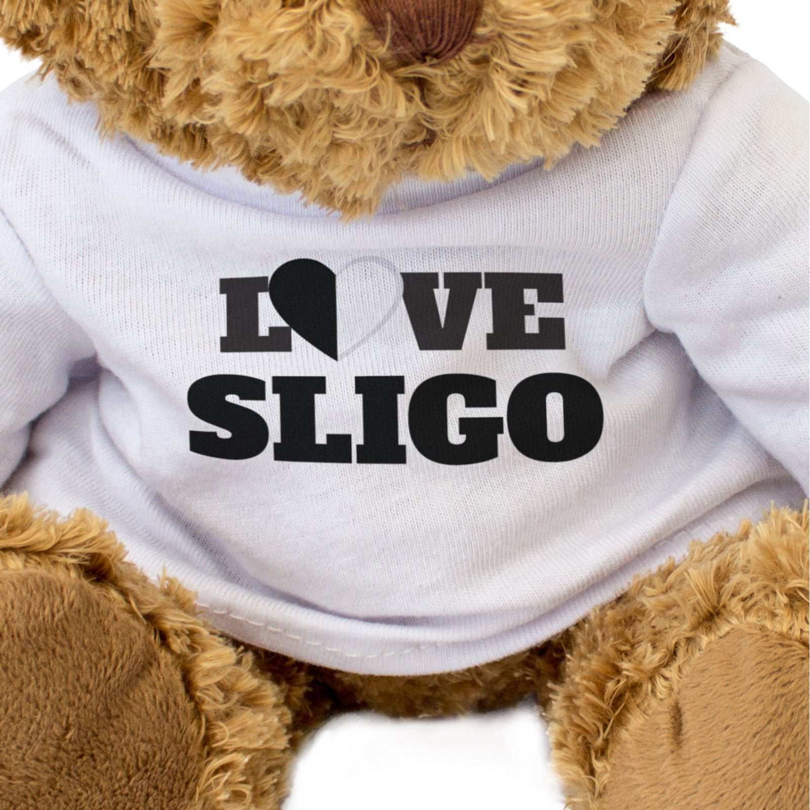 LOVE SLIGO (COUNTY COLOURS HEART) - Teddy Bear - Funny Ireland Gift Present