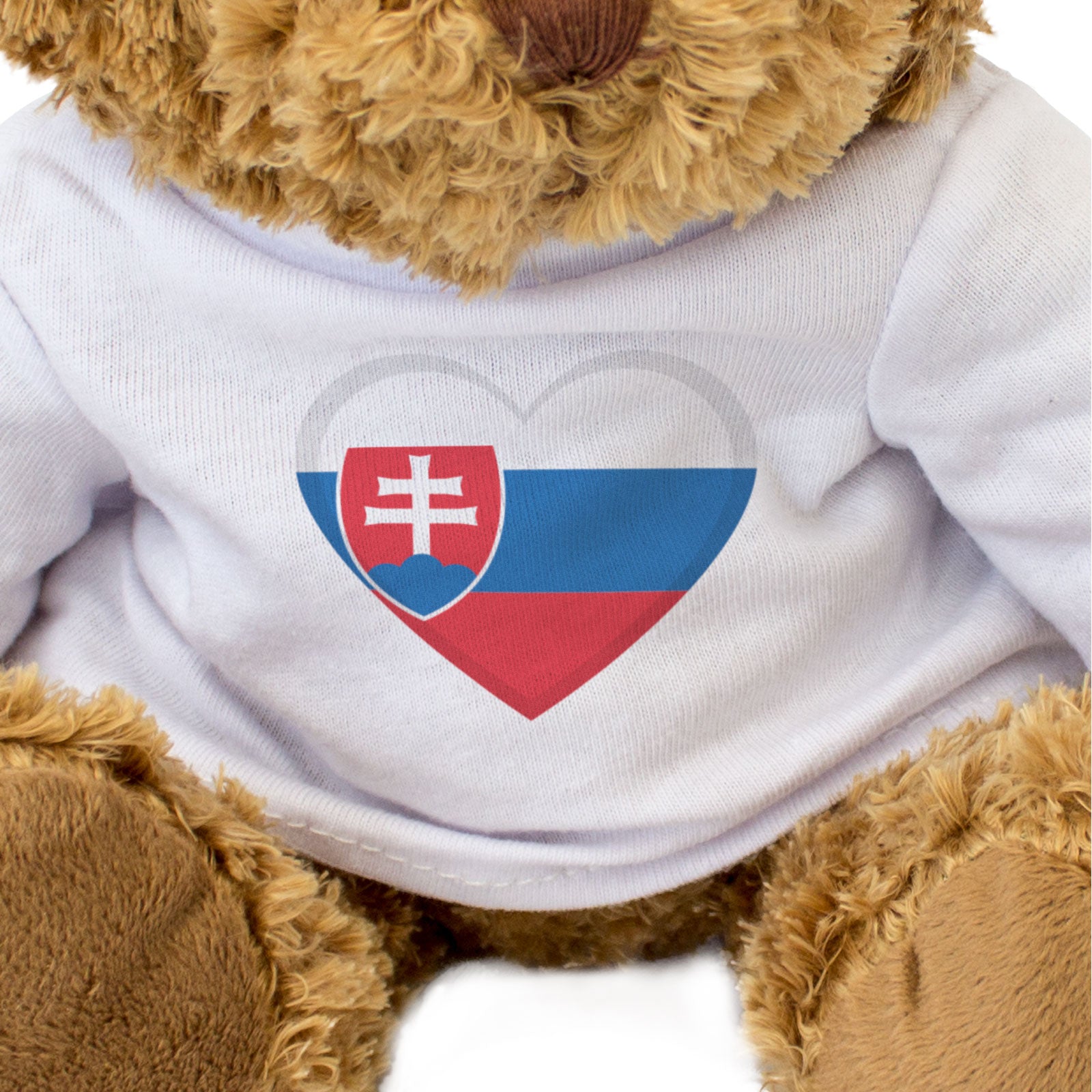 SLOVAKIA FLAG HEART - Teddy Bear - Cute Cuddly Soft - Slovakian Gift Present