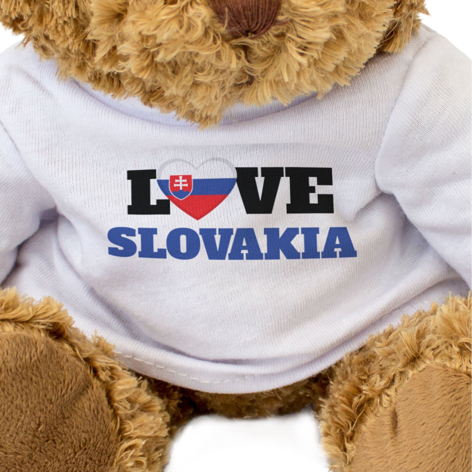 LOVE SLOVAKIA (FLAG HEART) - Teddy Bear - Cute Funny - Souvenir Gift Present