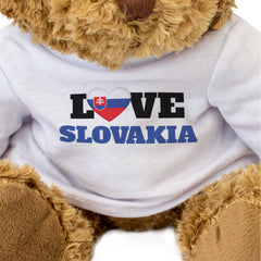 LOVE SLOVAKIA (FLAG HEART) - Teddy Bear - Cute Funny - Souvenir Gift Present
