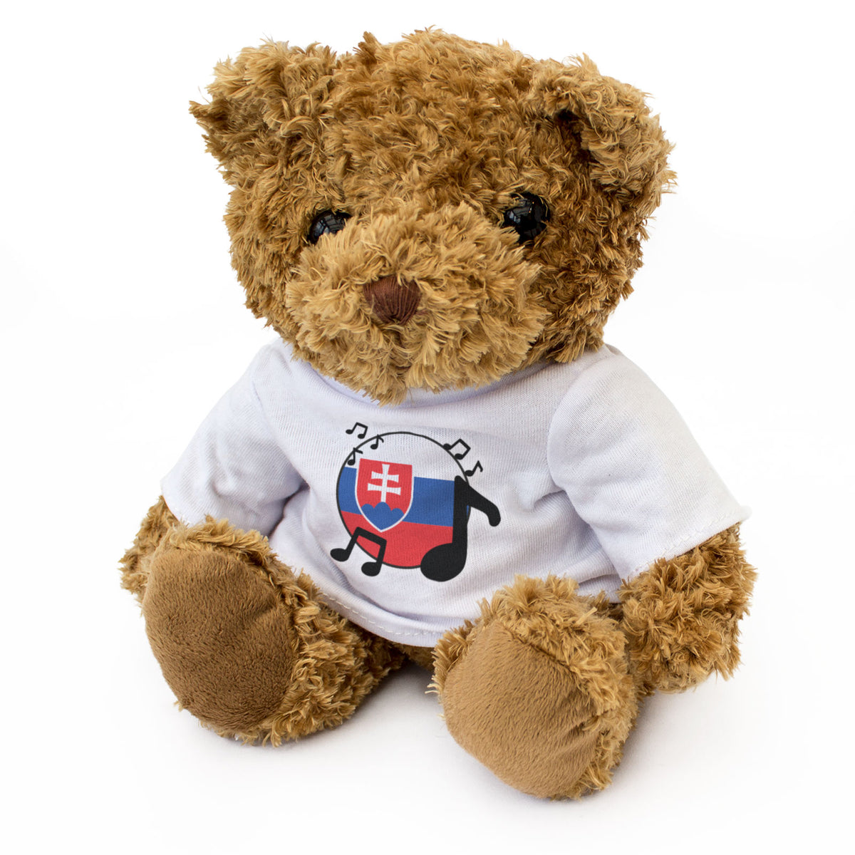 SLOVAKIA FLAG (MUSICAL NOTES) - Teddy Bear - Slovakian Music Fan Gift Present