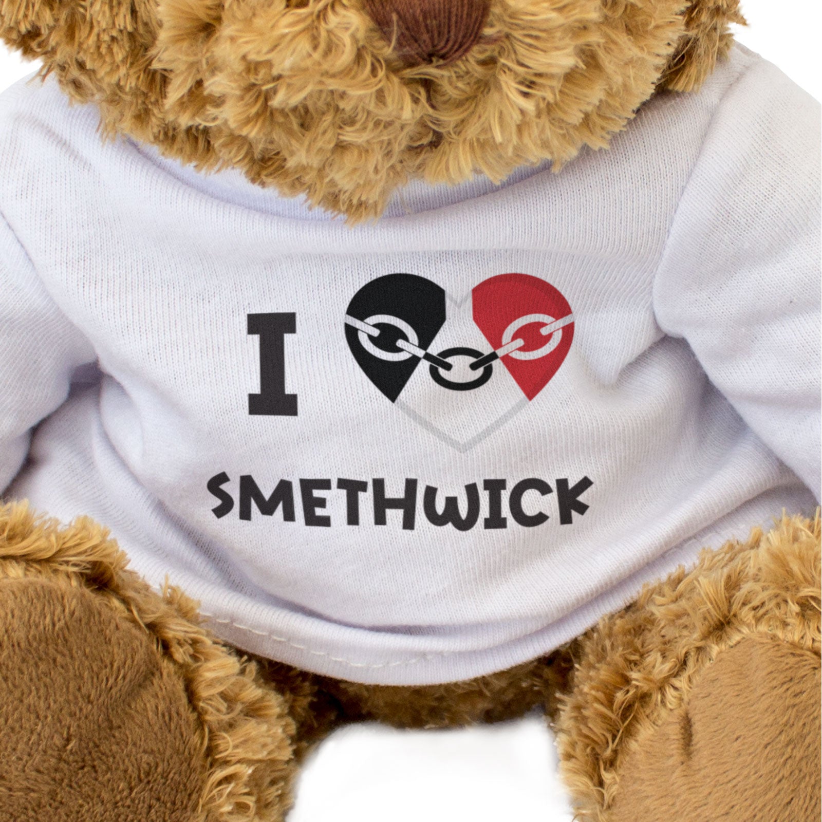 I LOVE SMETHWICK (BLACK COUNTRY FLAG) - Teddy Bear - Midlands Gift Present