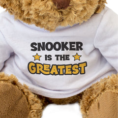 SNOOKER IS THE GREATEST - Teddy Bear - Cute Cuddly Soft - Funny Gift Present
