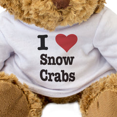 I LOVE SNOW CRABS - Teddy Bear - Cute Cuddly Soft Adorable - Gift Present