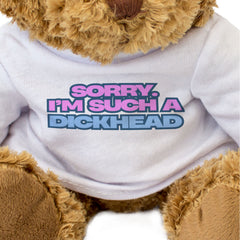 SORRY I'M SUCH A DICKHEAD (PINK/BLUE) - Teddy Bear - Cute Apology Gift Present