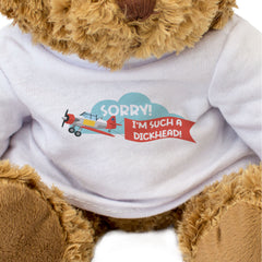 SORRY I'M SUCH A DICKHEAD (PLANE) - Teddy Bear - Cute - Apology Gift Present