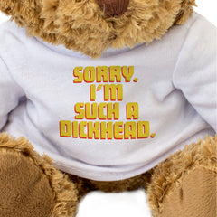 SORRY I'M SUCH A DICKHEAD (YELLOW) - Teddy Bear - Cute - Apology Gift Present