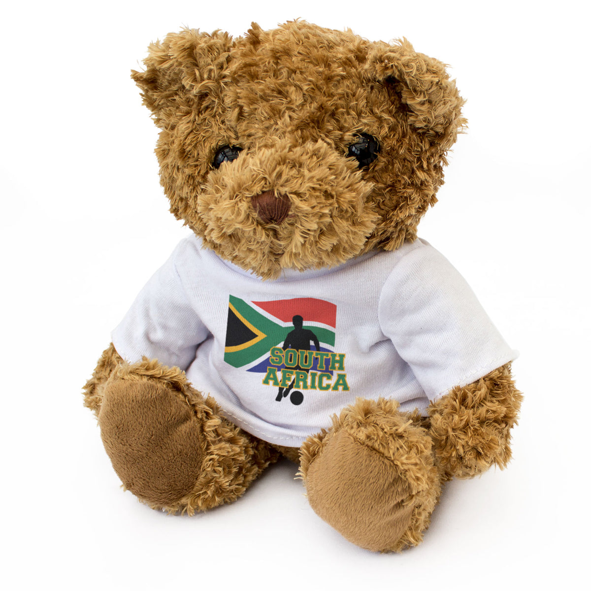 SOUTH AFRICA FLAG (FOOTBALL) - Teddy Bear - Cute - Soccer Fan Gift Present