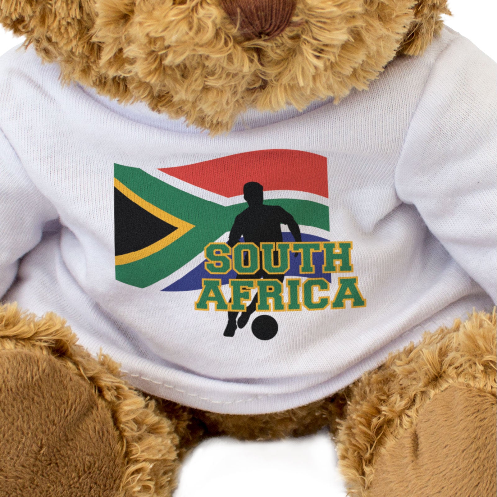 SOUTH AFRICA FLAG (FOOTBALL) - Teddy Bear - Cute - Soccer Fan Gift Present