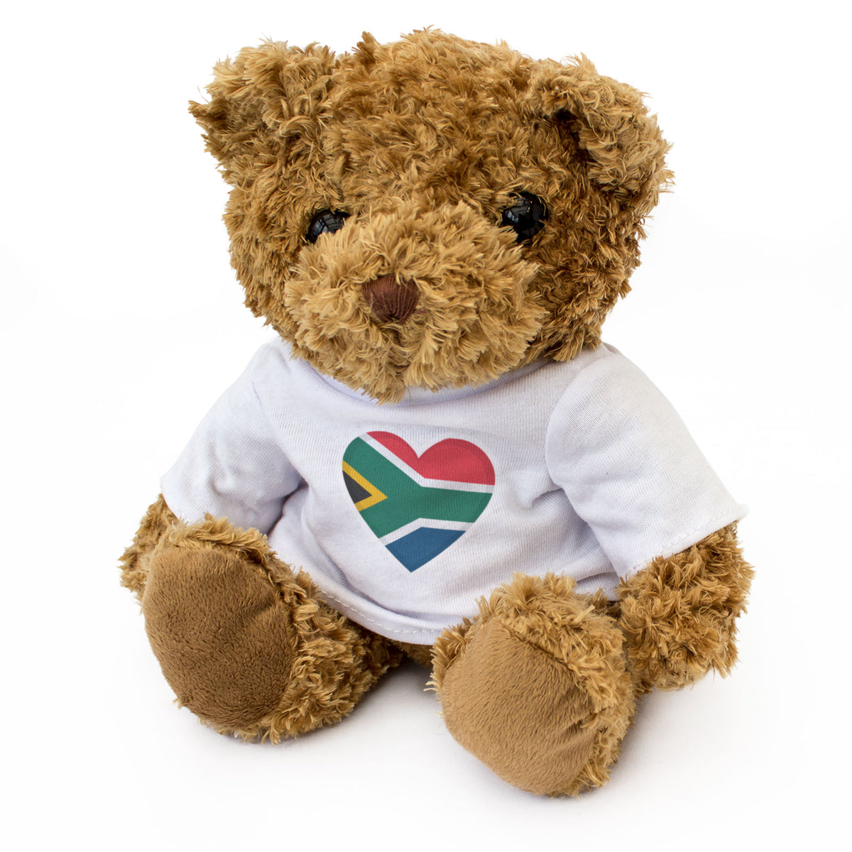 SOUTH AFRICA FLAG HEART - Teddy Bear - Cute Cuddly Soft Adorable - Gift Present