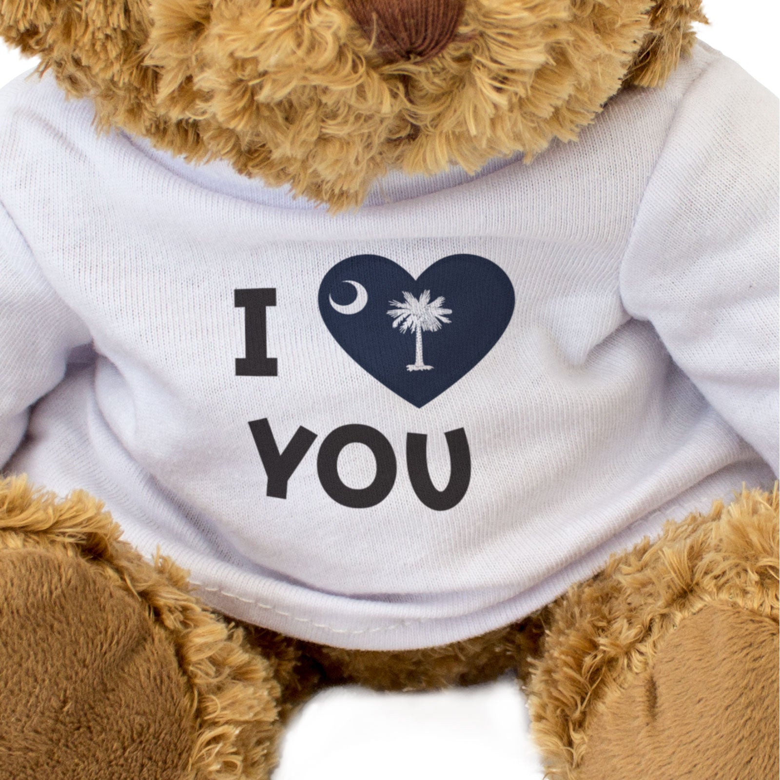 I LOVE YOU (SOUTH CAROLINA FLAG) - Teddy Bear - Cute - Romantic Gift Present