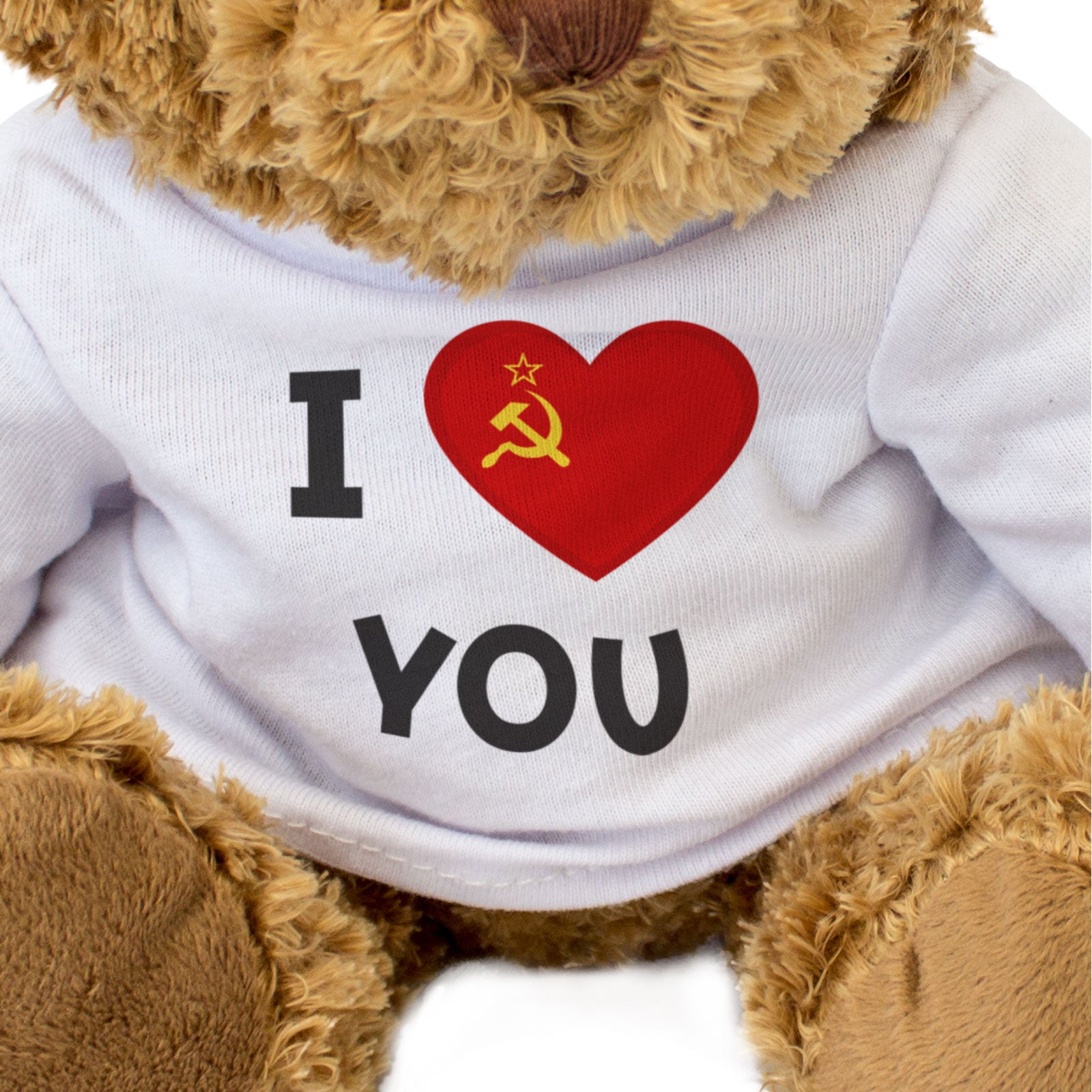 I LOVE YOU (SOVIET UNION FLAG) - Teddy Bear - Cute - Romantic USSR Gift Present