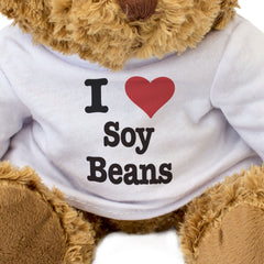 I LOVE SOY BEANS - Teddy Bear - Cute Cuddly Soft Adorable - Gift Present
